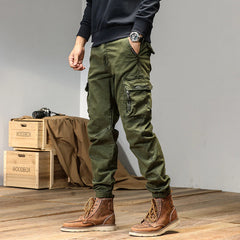 Men's Cotton Cargo Pants with Slight Stretch