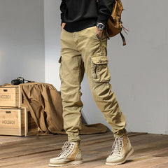 Men's Cotton Cargo Pants with Slight Stretch