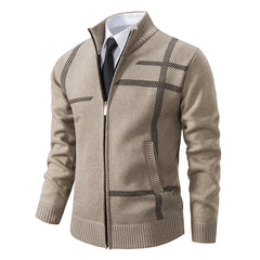 Men's Knitted Plus Velvet Thickened Cardigan