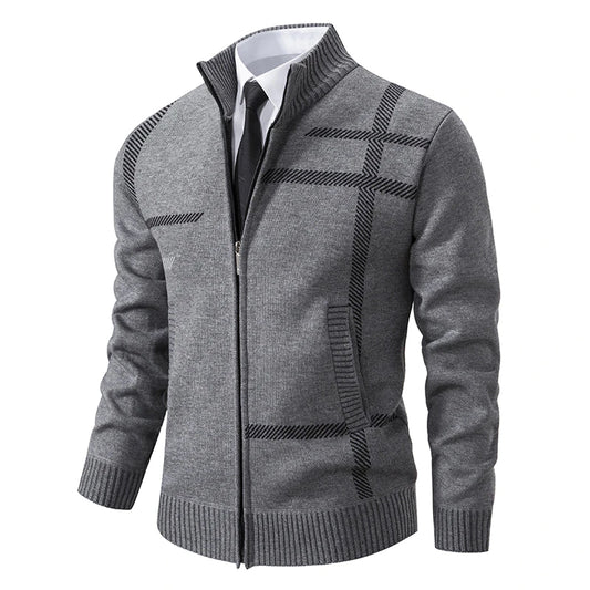 Men's Knitted Plus Velvet Thickened Cardigan