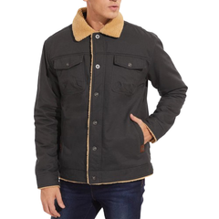 Men's Sherpa Lined Woven Cotton Jacket