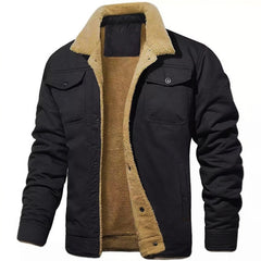 Men's Sherpa Lined Woven Cotton Jacket