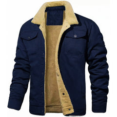 Men's Sherpa Lined Woven Cotton Jacket