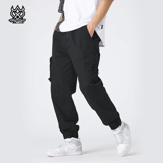 Men's Versatile Loose High Street Casual Leggings Pure Cotton Overalls