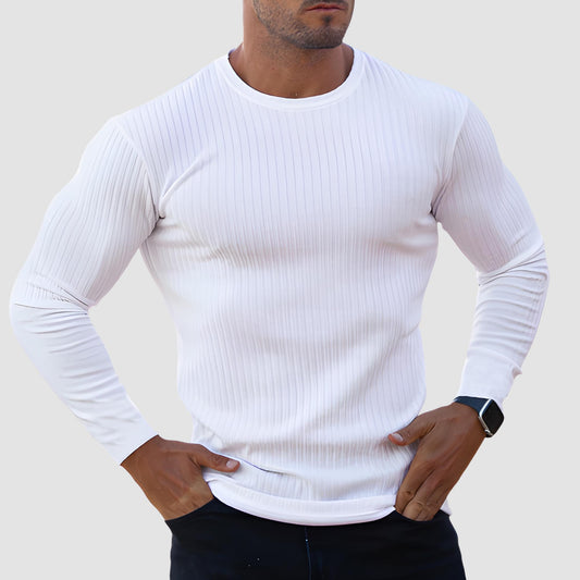 Men's Sports Fitness Striped Long Sleeve T-shirt