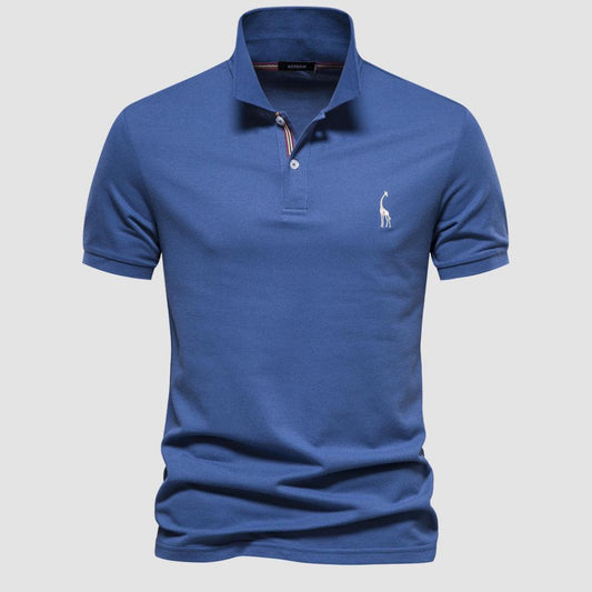 Men's Cotton Deer Embroidery Polo T-Shirt