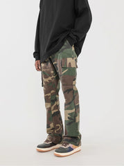 MOI Washed Distressed Camouflage Herren-Cargohose 