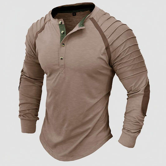 Men's Outdoor Long Sleeve Henley Shirt