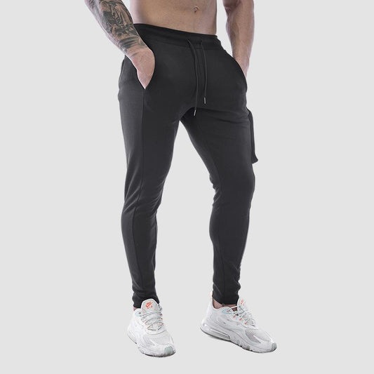 Men's Sports Trousers Stretch Cotton Casual Small Feet Large Size Zipper Pocket Pants