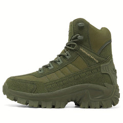 Durable and Comfy Men's High Top Hiking Shoes with Side Zipper - Perfect for Outdoor Activities