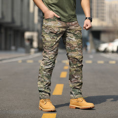 Outdoor wear-resistant camouflage overalls training pants