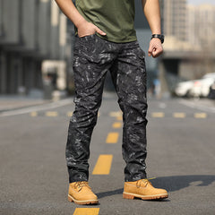 Outdoor wear-resistant camouflage overalls training pants