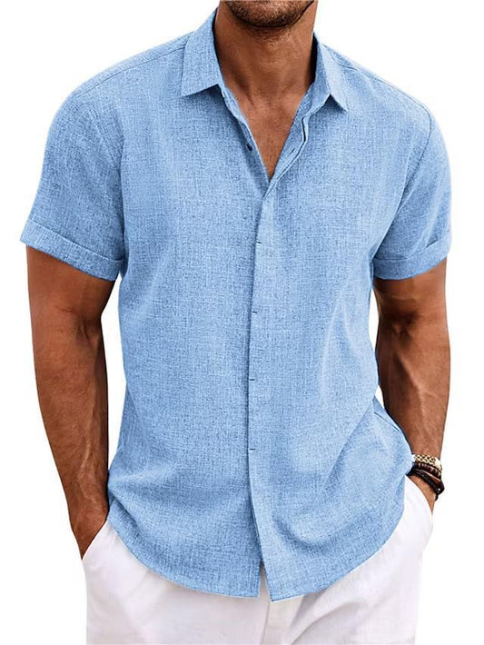 Men's Linen Casual Solid Color Shirt