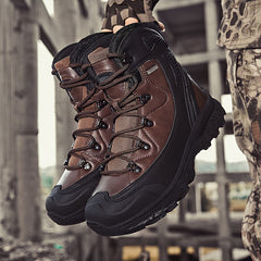 Durable Military Style High Top Boots for Men - Comfy, Non-Slip, and Perfect for Outdoor Activities