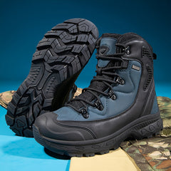 Durable Military Style High Top Boots for Men - Comfy, Non-Slip, and Perfect for Outdoor Activities